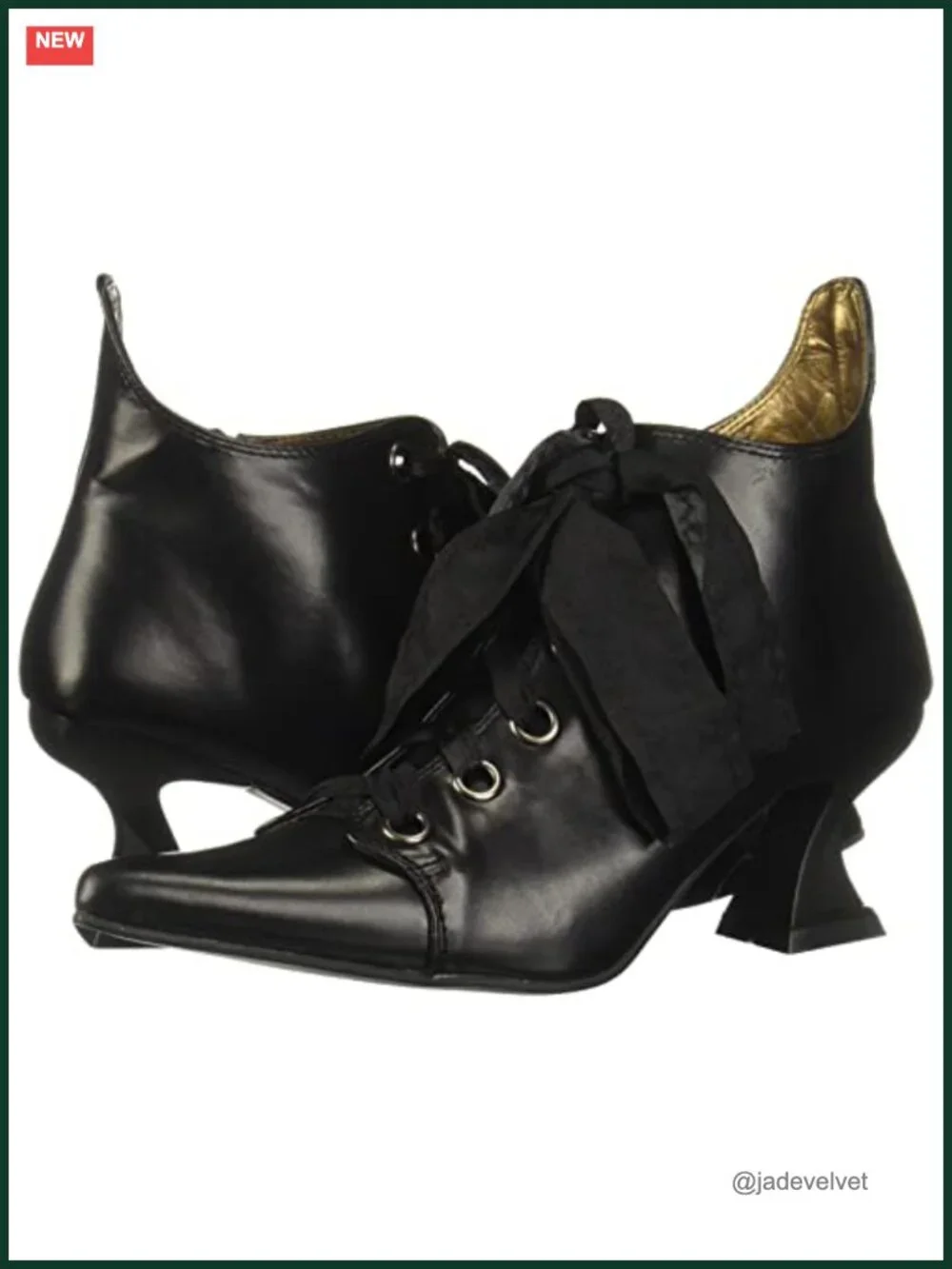 Ellie Pointed Toe Kitten Heel Ankle Bootie Halloween Costume Boots